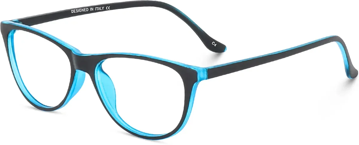 SL Classic Blue Black Cateye Eyeglasses